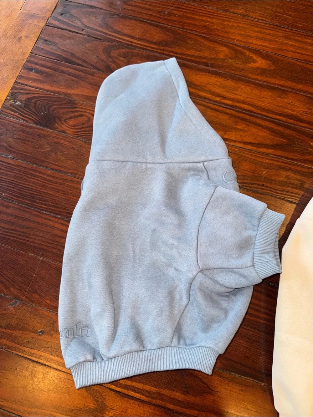 Dog Hooded Sweater in Light Gray or Cream